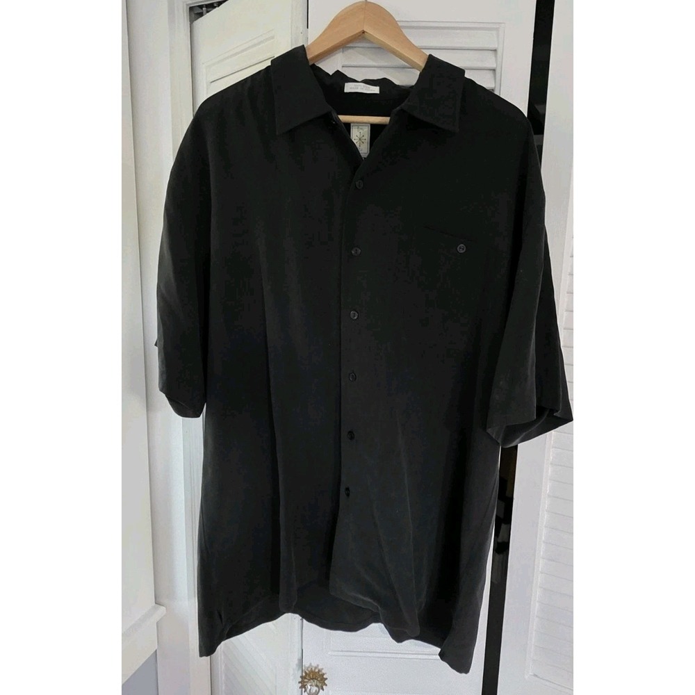 Vintage Burma Bibas Silk Shirt XL Hot Tin Roof Key West Embroidered Resort - Picture 6 of 13